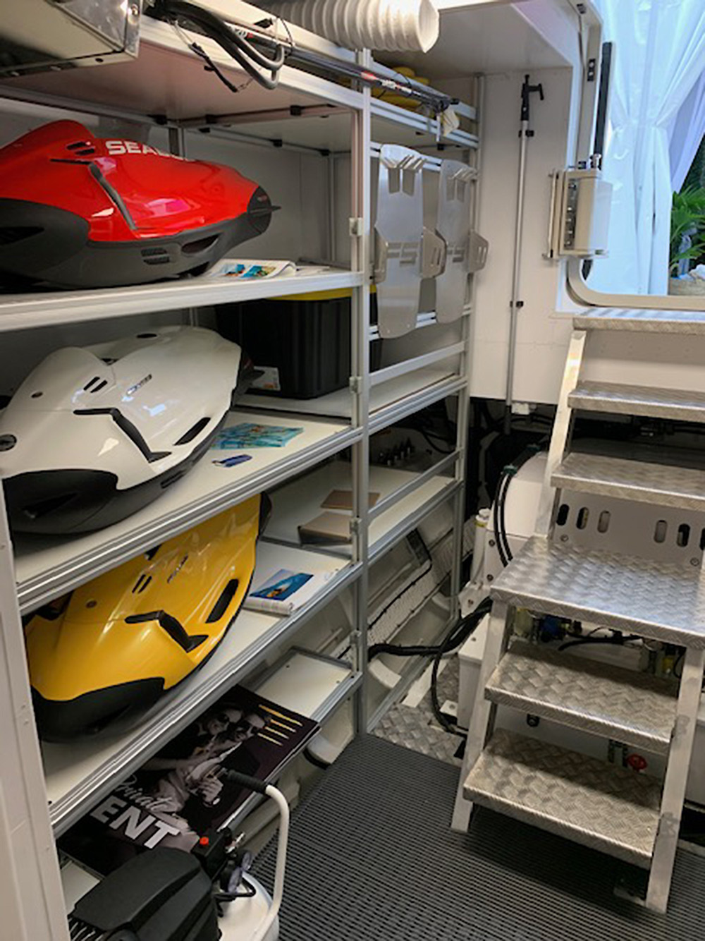 On board storage solutions made by Proseidon.